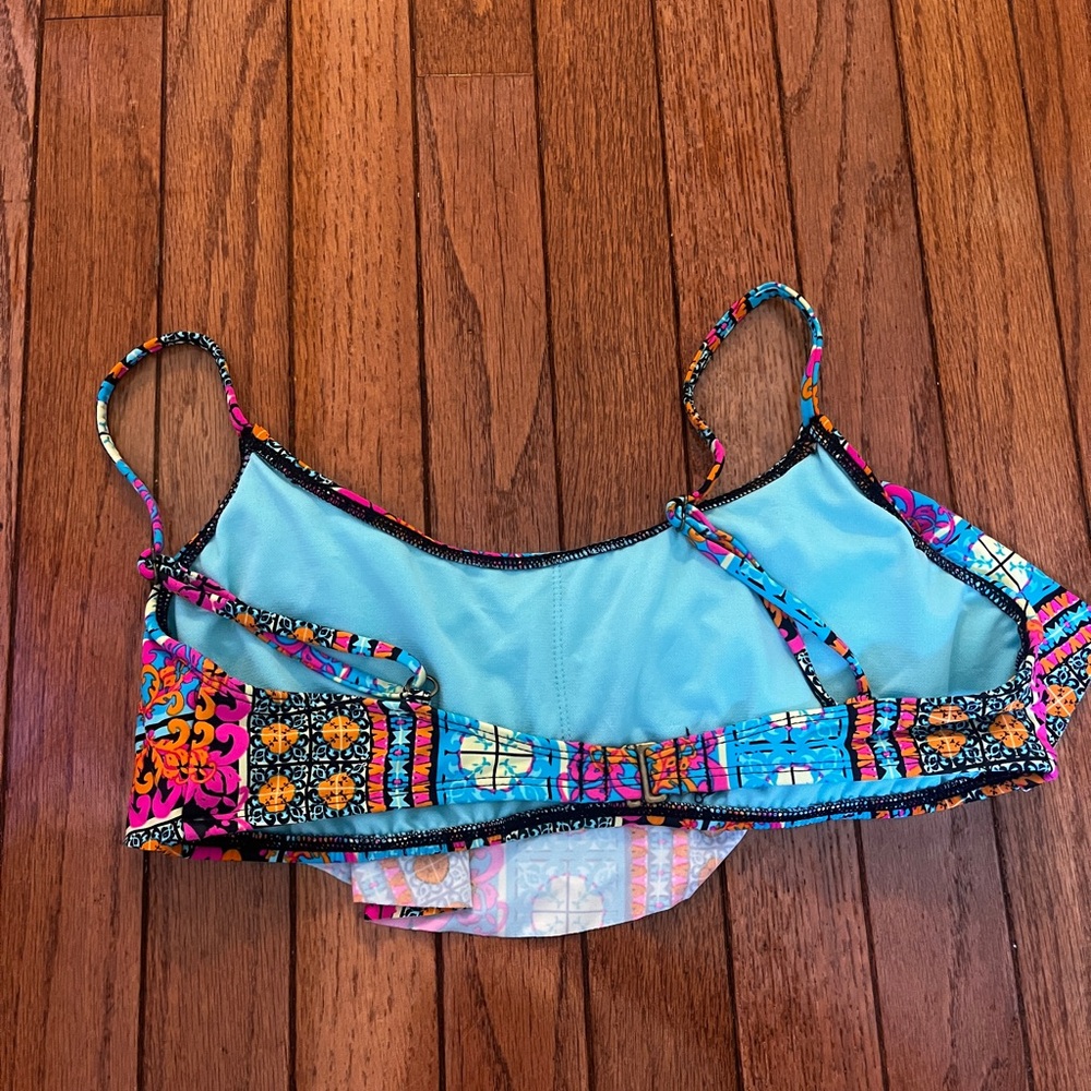 Colorful Patterned Bikini Top - Picture 2 of 3